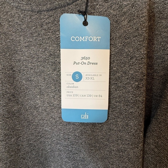 Brand New! CAbi ‘Put-On’ Dress Grey Heather Sweatshirt Style Women’s Size Small - Picture 8 of 11